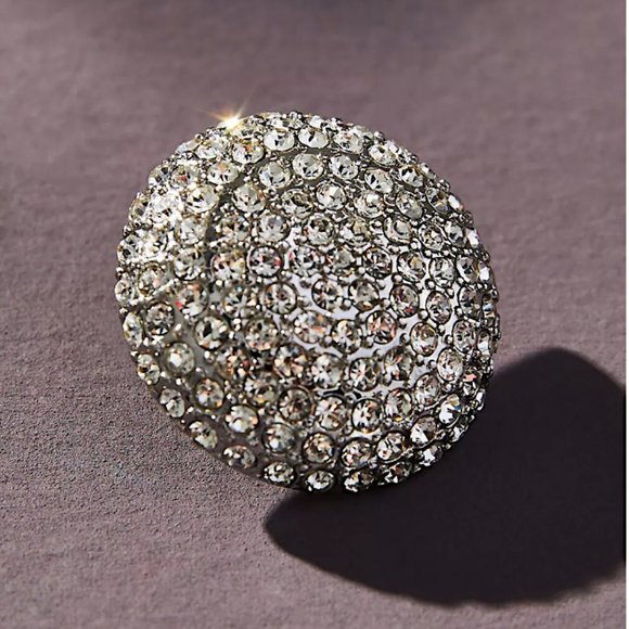 New ~ Anthropologie Rhinestone Disco Ball Post Earrings - Picture 4 of 10